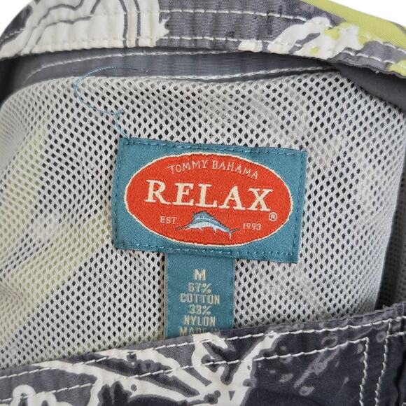 Tommy Bahama‎ Relax Mens Swim Trunks Medium Tropical Print Lined Pockets - Picture 9 of 9